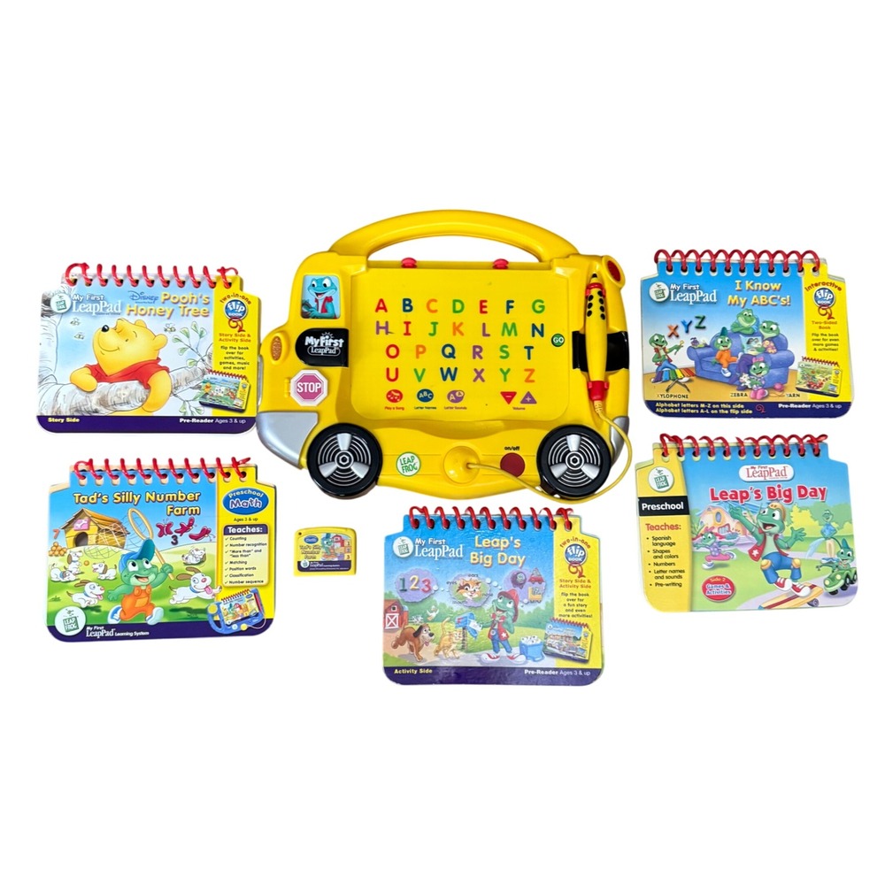 LeapFrog My First LeapPad Learning System School Bus with 4 Books and Cartridge